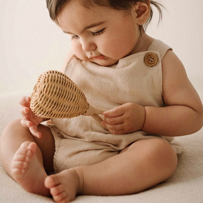 Sonagli - Legno / Rattan - Teether & Rattle - Baby Rainbow Shop - P.IVA 04847500230