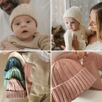 Cappello Minimal in Cotone Biologico fino a 6 mesi - Baby Clothes - Baby Rainbow Shop - P.IVA 04847500230