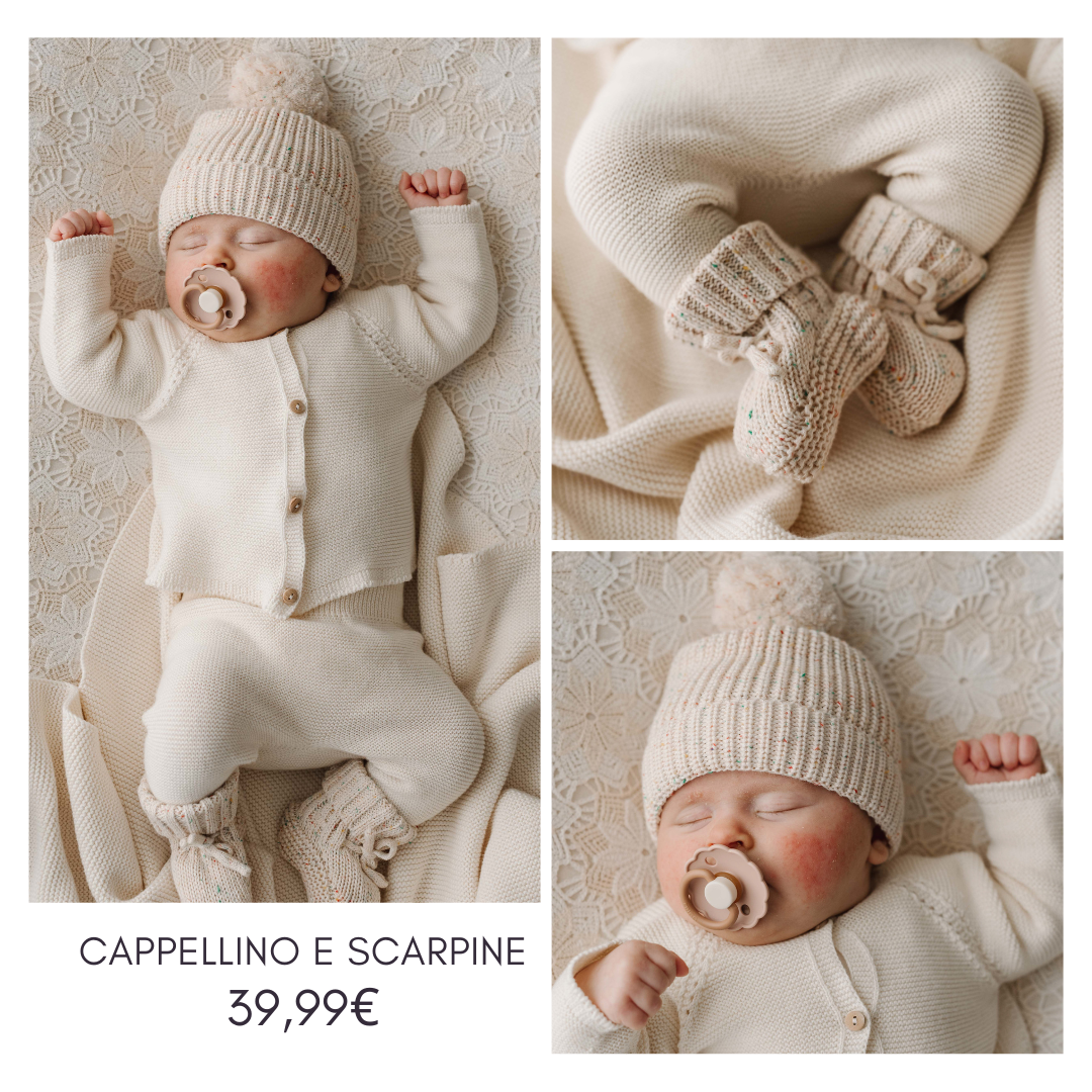 Baby Gift Box - Cappello e Scarpine Minimal in Cotone