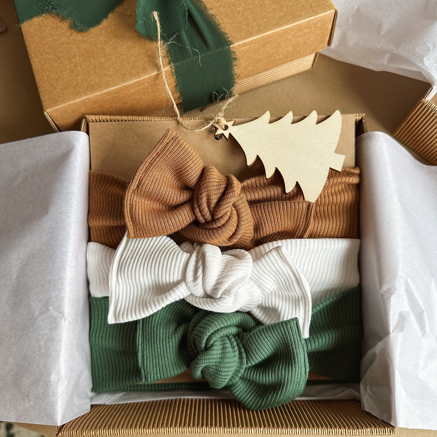 Baby Gift Box 3 Fascetta / Elastico Fiocco Velluto di Natale - Baby Clothes - Baby Rainbow Shop - P.IVA 04847500230