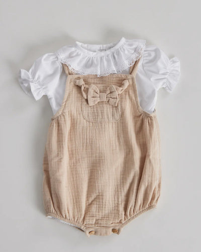 Pagliaccetto Bimba in Mussola di Cotone con camicia - Baby Clothes - Baby Rainbow Shop - P.IVA 04847500230