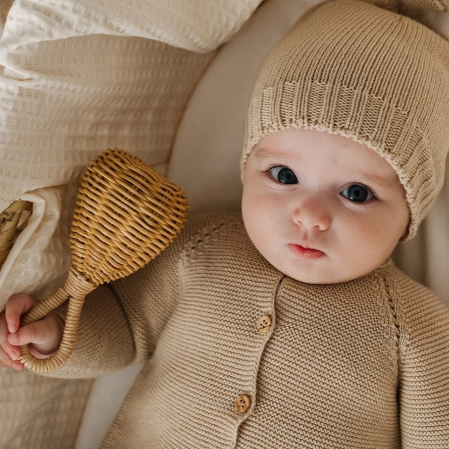 Sonaglio in Rattan con campanello - Teether & Rattle - Baby Rainbow Shop | P.IVA 04847500230